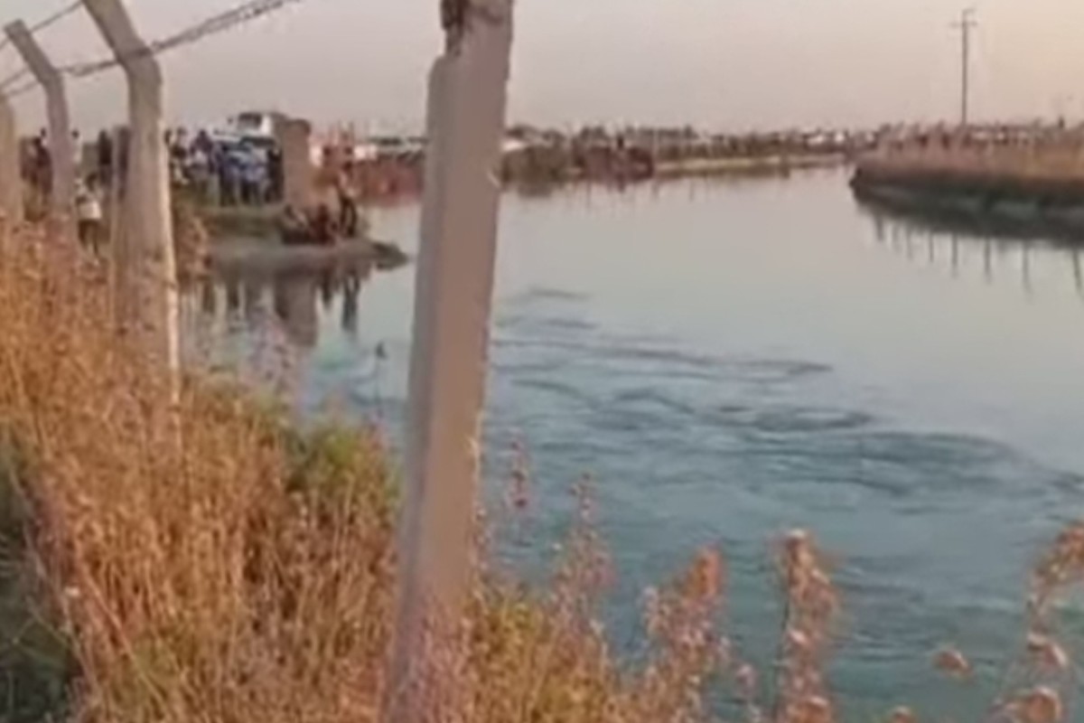 Şanlıurfa'da bir araç sulama kanalına düştü 