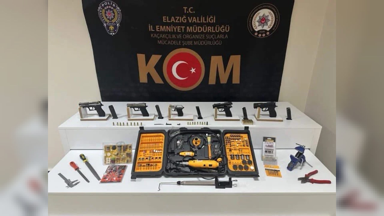 Elazığ’da 20 Haziran operasyonunda 5 ruhsatsız tabanca ve 58 fişek ele geçirildi