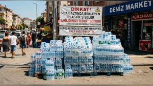 Yaz aylarında plastik şişe suların güneş altında beklemesi halk sağlığını tehdit ediyor