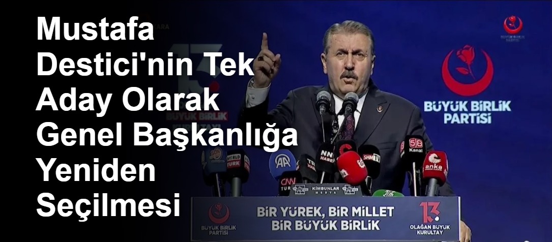 Mustafa Destici'nin Tek Aday Olarak Genel Başkanlığa Yeniden Seçilmesi